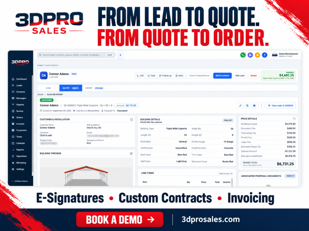 Affordable 3D Building Estimator and CRM